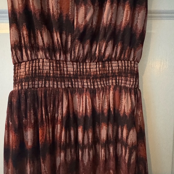 Evereve Sleeveless Brown Tie-Dye Maxi Dress size XS, NWOT - Picture 3 of 5